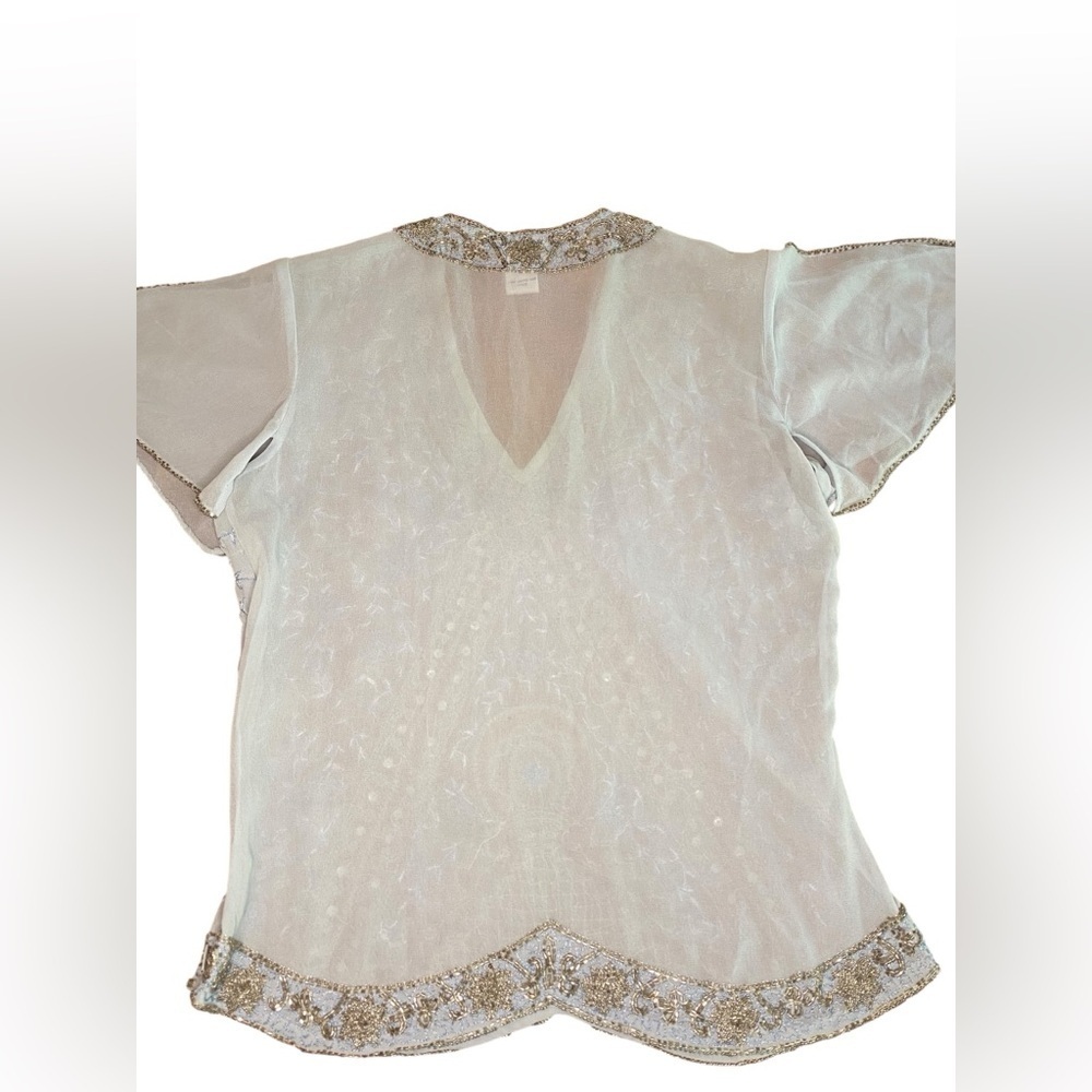 Together Beaded Top Women’s 8 Art Deco Avant Garde 1920s Coquette Cocktail Party - Picture 3 of 5